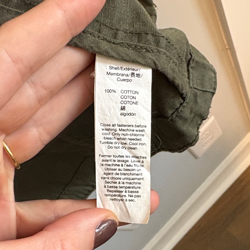 GAP Olive Green Hooded Utility Vest - Picture 4 of 4